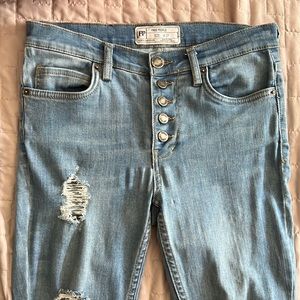 Free People 5 button high rise jean